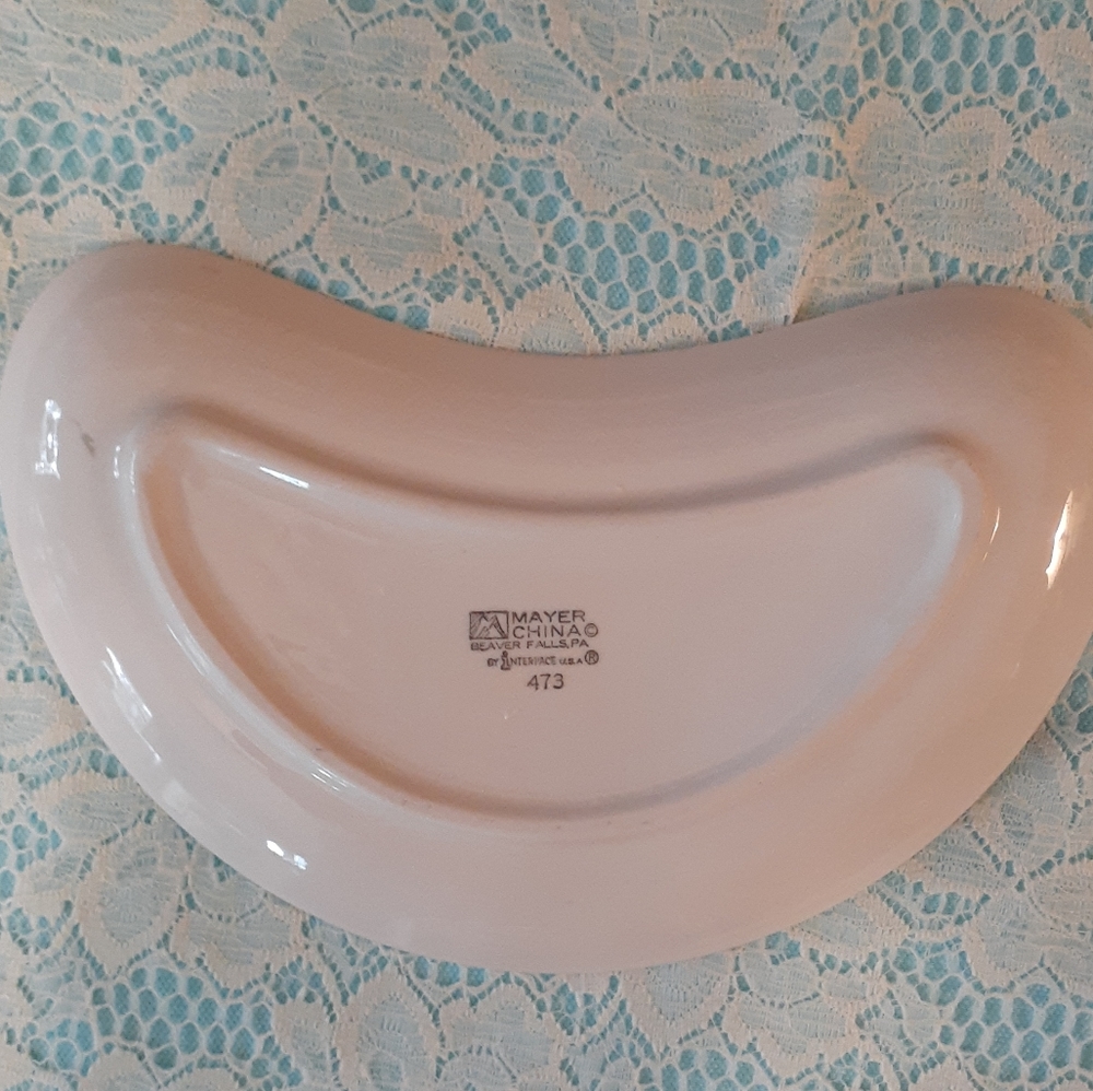 Vintage Restaurant Ware Crescent Shaped Dish - Picture 3 of 9